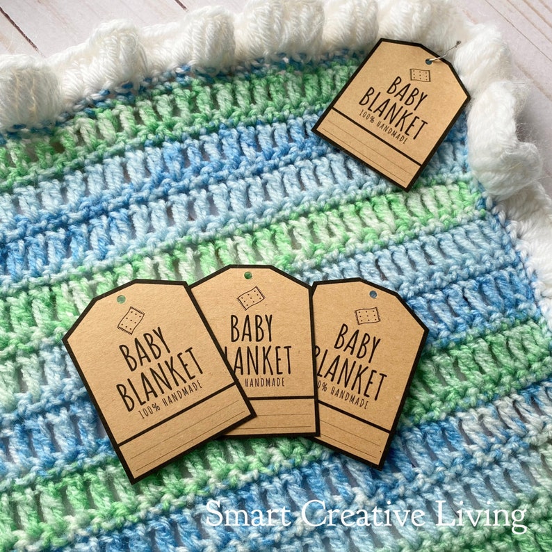 PRINTABLE Baby Blanket Tags Price Labels for Crocheted or Knit Handmade