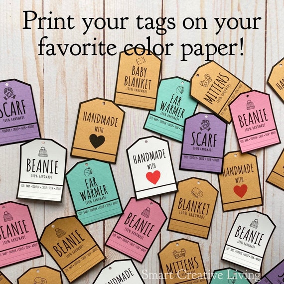 Im Handmade Printable Care Tags Labels PDF Only 