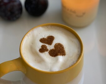 Triple Hearts - Coffee Stencil