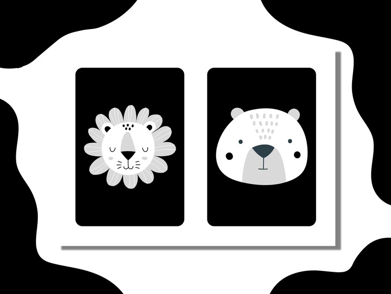 Black and White Flashcards, Sensory Black and White Cards, Printable ...