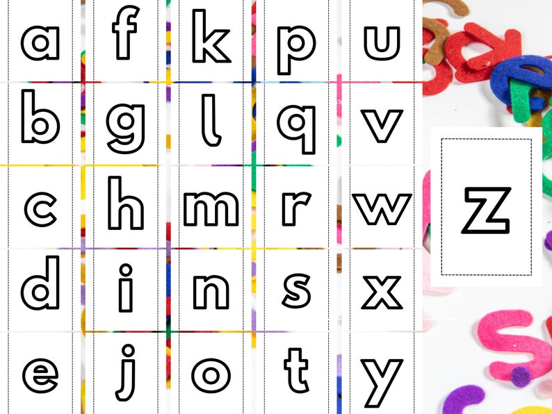 Alphabet Flashcards for Preschooler Montessori Alphabet Cards for