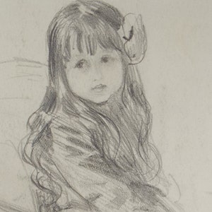 Original pencil sketch, &#39;Study of a Seated Girl&#39; &#39;, Susan Beatrice Pearce (1878-1980), Circa 1910