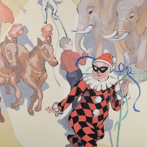 Original watercolour, &#39;The Circus&#39;, Circa 1990&#39;s, Paul Winby