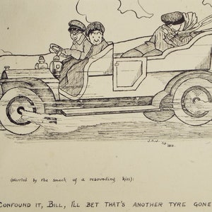 Original Pen & Ink Drawing , &#39;Confound it, Bill&#39;, Circa 1915. artist Unknown