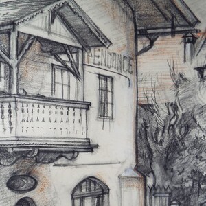 Original Pencil Drawing, &#39;Austria&#39;, Dated 1956, Douglas Pittuck (1911-1993)