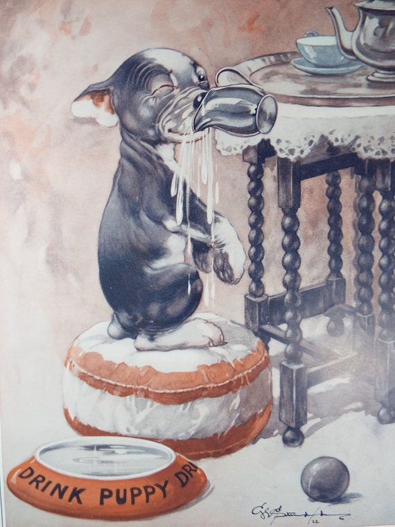 1920年代 アンティーク版画 1919年制作のポショワール版画