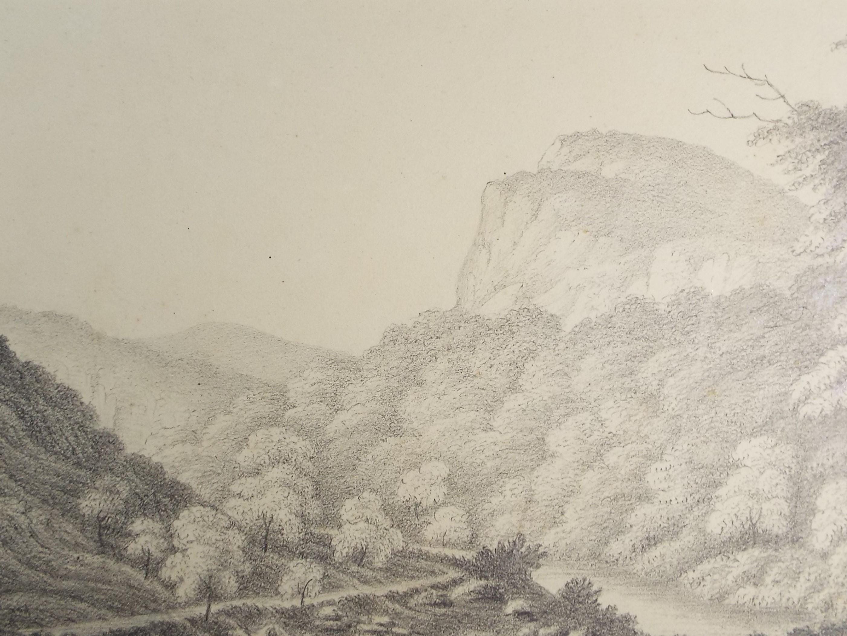 Original Pencil Drawing,'high-tor, Matlock', Dated 1818, Artist