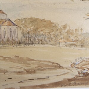 Original Watercolour, &#39;Biarritz&#39;, Elizabeth Blommart, c1860&#39;s