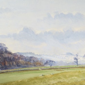 Original Watercolour, &#39;Winter Field&#39;, c1910, Gabriel Thompson (1861-1935)