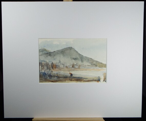 Original Watercolour on Paper, 'figure on the Shore', Early