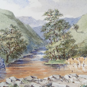 Original Watercolour, Inscribed &#39;Heselden Glen&#39; 1857, Unknown Artist