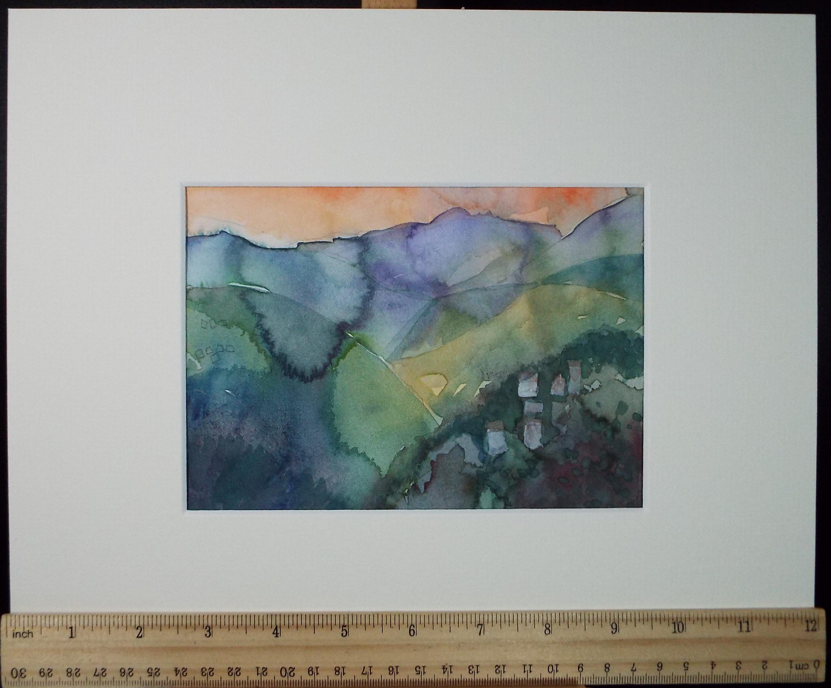 オリジナル水彩画、「印象派の風景画」、作者不明、1990 年代頃 - Etsy