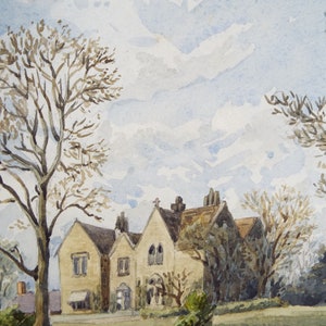 Original Watercolour, &#39;Bothamstall Vicarage&#39;, Late 19th Century, Artist Unknown