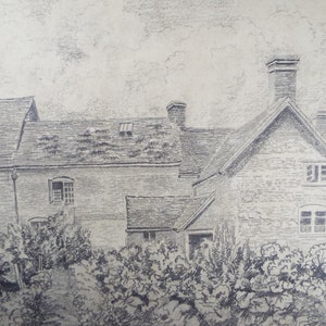 Original Pencil Drawing, &#39;Back of the Mill&#39;, Circa 1930&#39;s, Charles Browne Core (1860-1947)