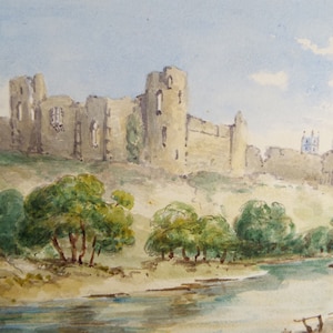 Original Watercolour, &#39;Dunstansburgh Castle?&#39; Late 19th Century, Artist Unknown