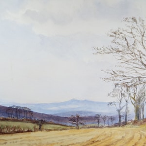 Original Watercolour, &#39;Ploughed Field&#39;, c1910, Gabriel Thompson (1861-1935)