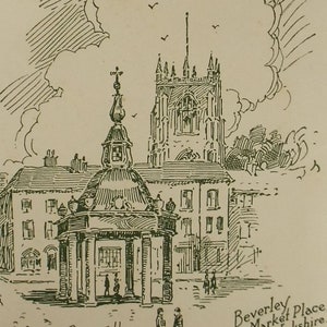 Original Pen & Ink &#39;Beverley Market Place&#39;, Early 20th Century, Artist Unknown