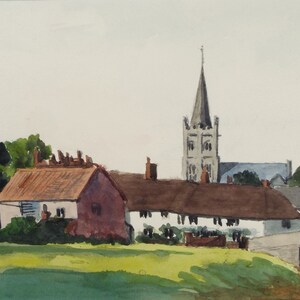 Original Watercolour,'Sidbury, Evening', 1933, Charles Frederick Way (1906-1981)