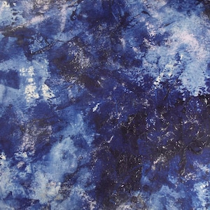 Original Watercolour & Gouache, &#39;Abstract in Blue&#39;, 1990s, Reginald Flint  (20th Century)