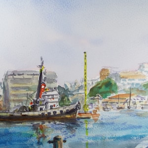 Original Watercolour, &#39;Palermo&#39;, dated 1996, Artist Unknown