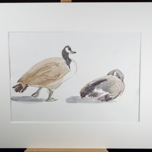 Original Watercolour, 'Study Canada Geese', George Godfrey, circa 1970's zdjęcie 2