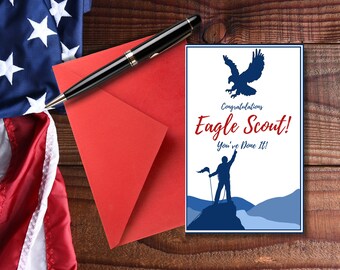 Downloadable and Printable Eagle Greeting Card