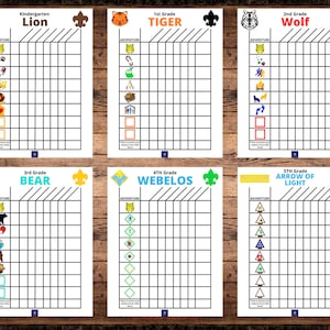 NEW UPDATED FOR 2024!!!  Cub Scout Rank Advancement Charts