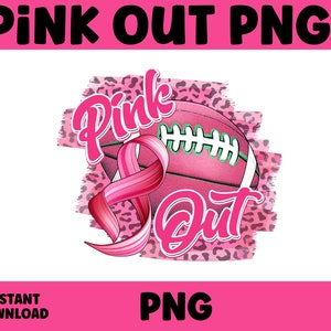 Pink Out Breast Cancer PNG | Breast Cancer Awareness | Pink | October | Football