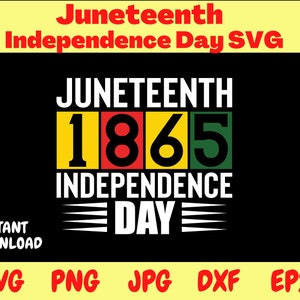 Juneteenth Independence Day SVG | Black History SVG | 1865 | Independence Day | Celebration | Freedom Day