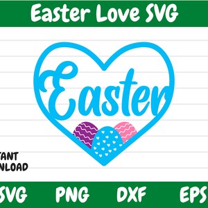 | SVG d’amour de Pâques | cœur de Pâques oeufs de Pâques | Joyeuses Pâques SVG | | de téléchargement numérique | d’amour | cardiaque printemps | Design tendance