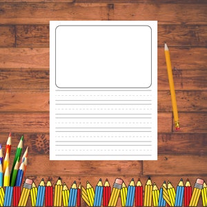 Een primaire journaalpagina | Journal Writing | Teken en schrijf dagboek | Schrijfpagina van de student | Pdf-| voor primaire schrijfpagina's
