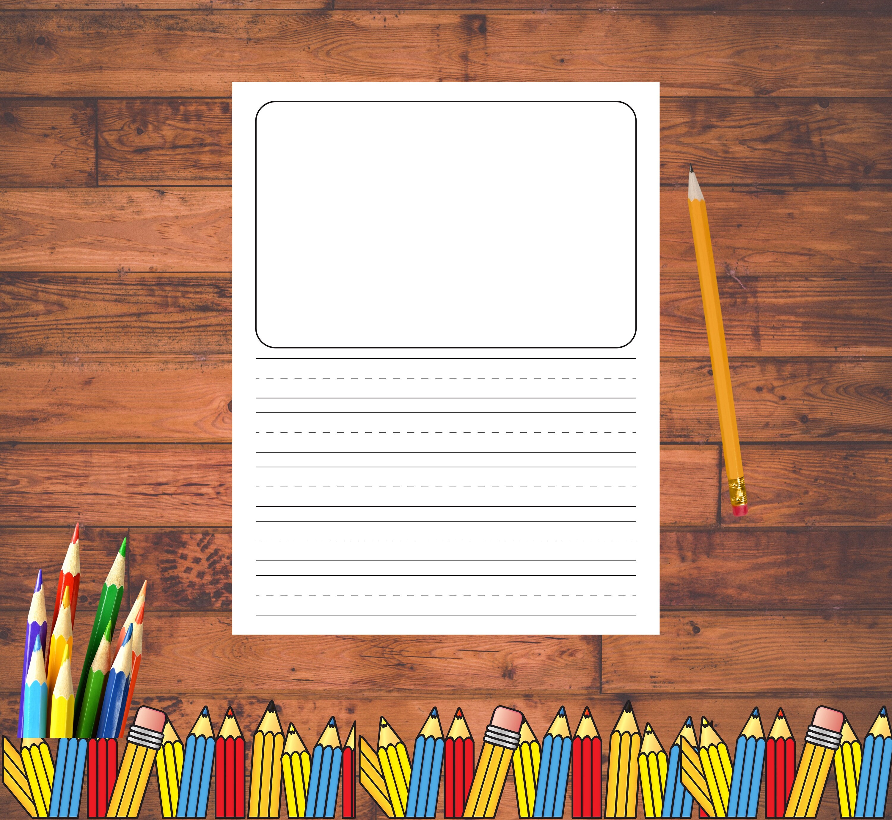 Printable Kids Draw and write paper, kids handwriting and drawing paper,  story paper, practice to write *PDF ONLY* * 1 Page *