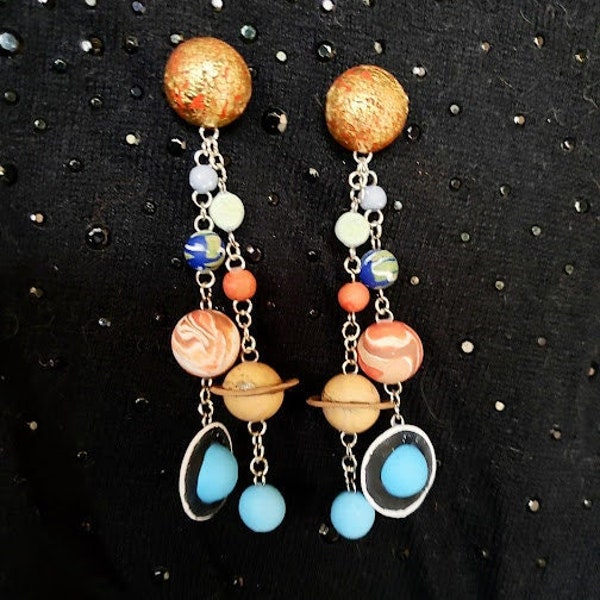 Solar System Space Earrings