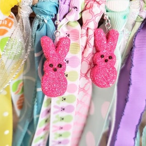 Marshmallow Easter Candy Bunny Earrings