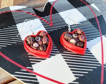 Heart-Shaped Box of Chocolate Earrings