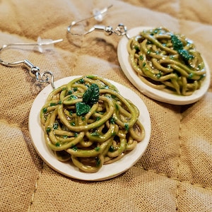 Pasta with Pesto Earrings