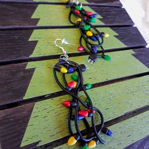 Tangled Christmas Light Earrings