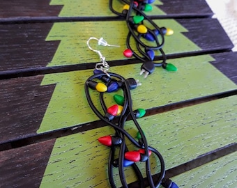 Tangled Christmas Light Earrings