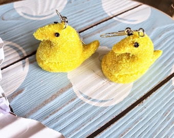 Marshmallow Easter Candy Chick Earrings