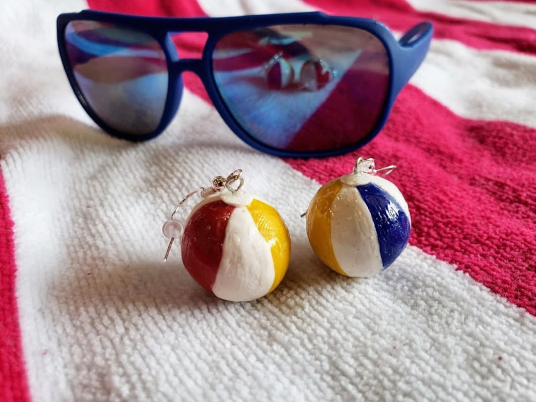 Beach ball best sale earrings