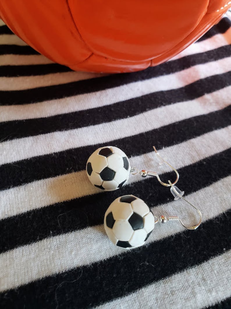 Soccer Ball Earrings Etsy
