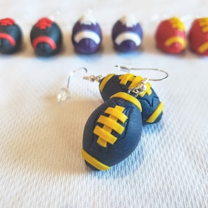 Customizable Team Color Football Earrings