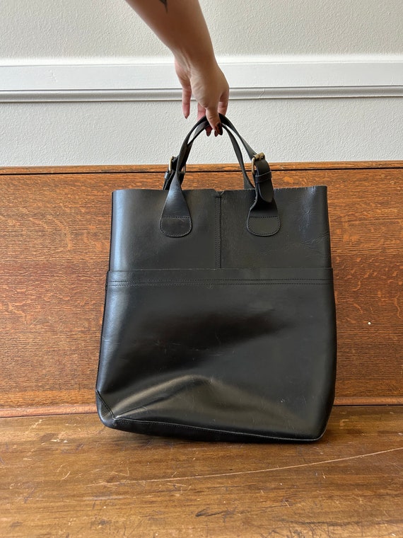 Vintage leather tote - image 2