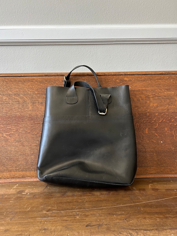 Vintage leather tote - image 3