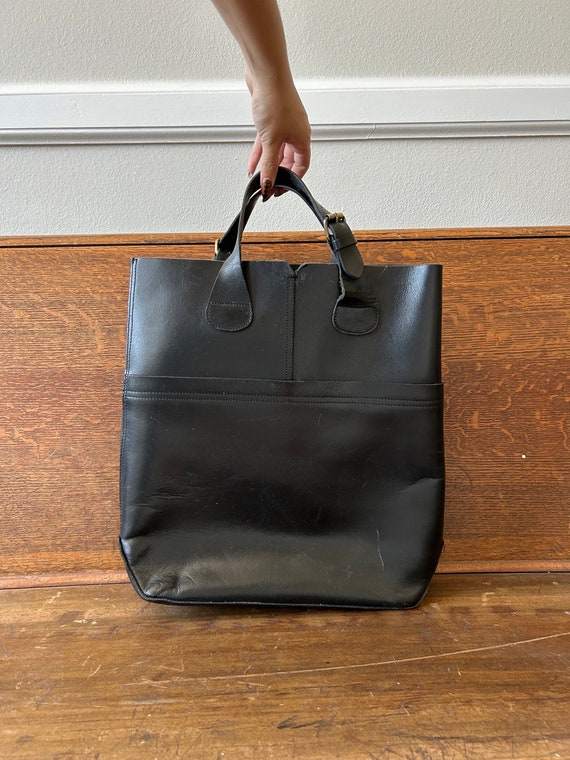 Vintage leather tote