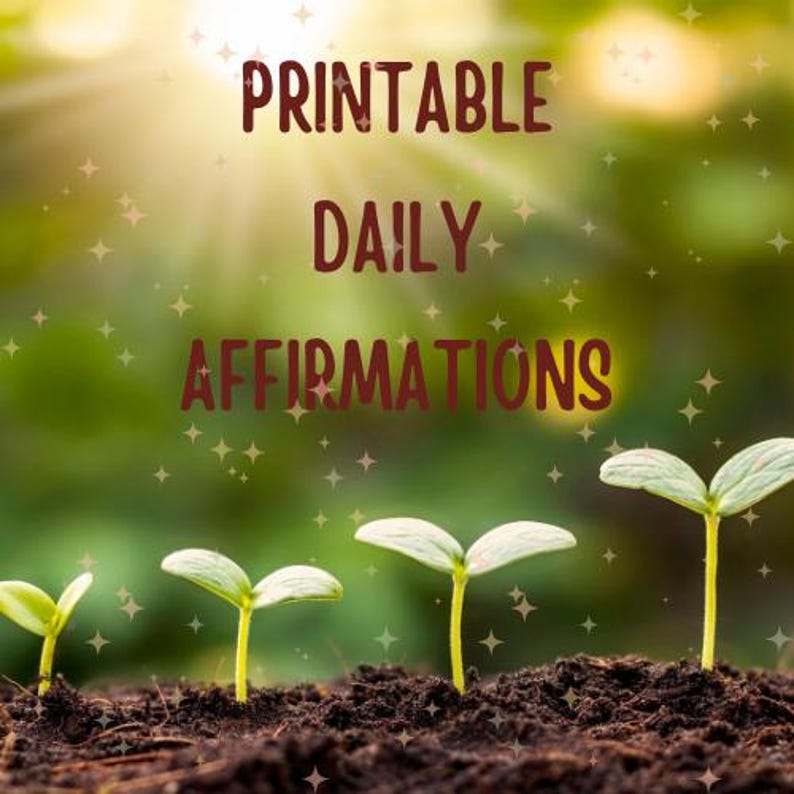 Printable Daily Affirmations - Etsy