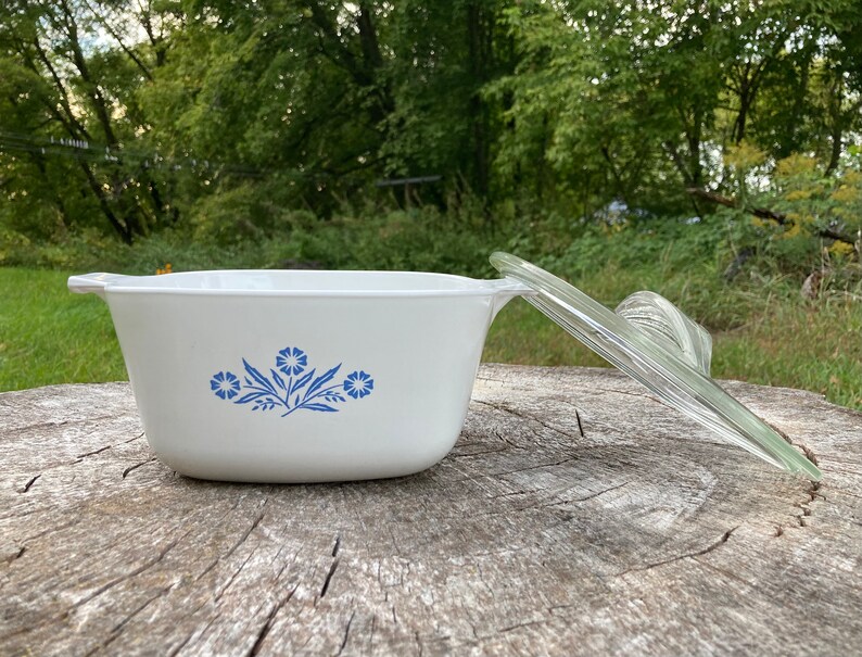 RARE Vintage Corning Ware Blue Cornflower Bake Casserole 1 3/4 Etsy