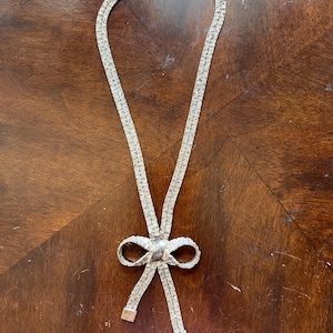Vintage Timberwolf Brand Bow Necklace 1980s