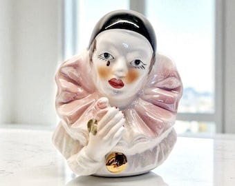 ヴィンテージ ピエロマン ハーレクイン人形 ピエロ 置物 オルゴール