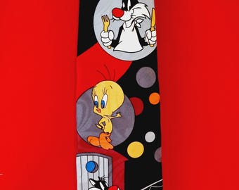 Vintage Looney Tunes Neck tei.